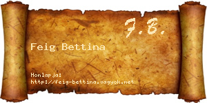 Feig Bettina névjegykártya